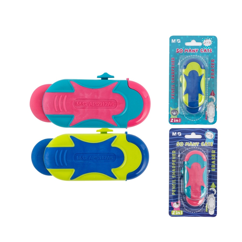 Sharpener And Eraser M&G So Many Cats 2In1 Aps912A6