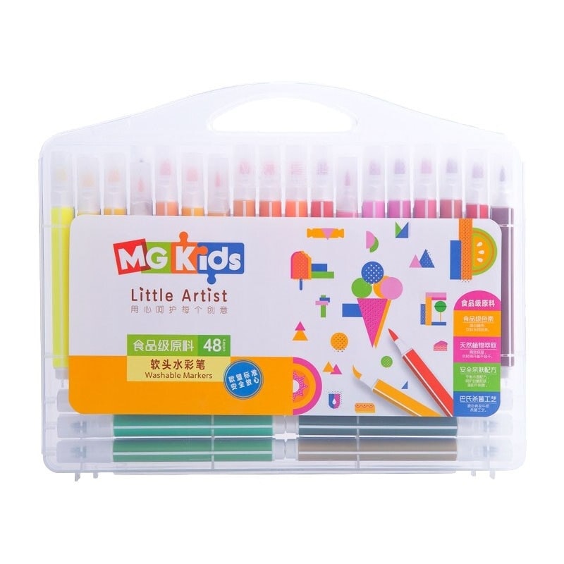 Marker M&G Soft Brush Washable Traingular 48/Pack Zcpn0387