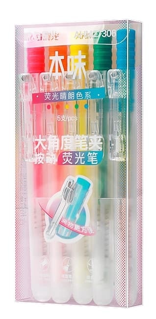 Highlighter M&G Retractable 6/Pack Neon Assorted Ahm27306