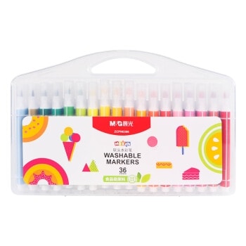 Marker M&G Soft Brush Washable Traingular 36/Pack Zcpn0386