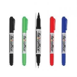 Marker Permanent Flexoffice Cd Twin Blue Fo-Pm01