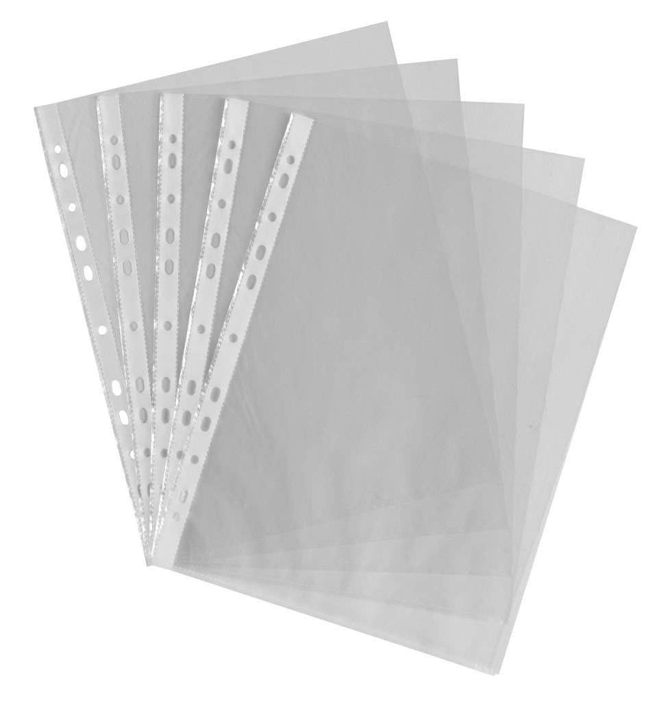Folder Punched Comix Pp A4 40Micron 100/Bag Economy Clear A6886