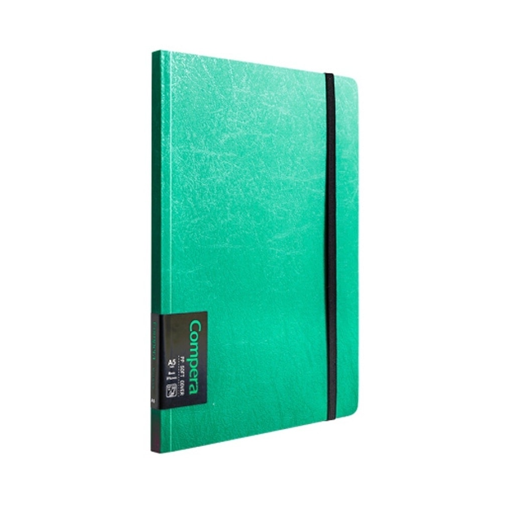 Notebook Comix Compera A5 Ruled 50Sh Pp W/Elastic Green C7011T