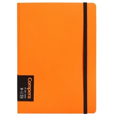 Notebook Comix Compera A5 Ruled 50Sh Pp W/Elastic Orange C70