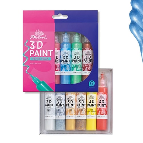 Acrylic Paint Phoenix 3D Pearl 6/Pack