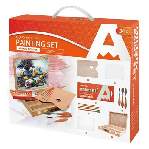 Painting Set Phoenix Acrylic Easel Case 24/Pack