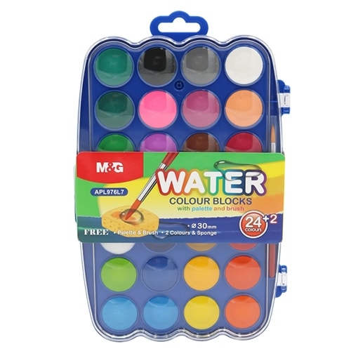 Watercolor Paint M&G 24+2/Pack Dots
