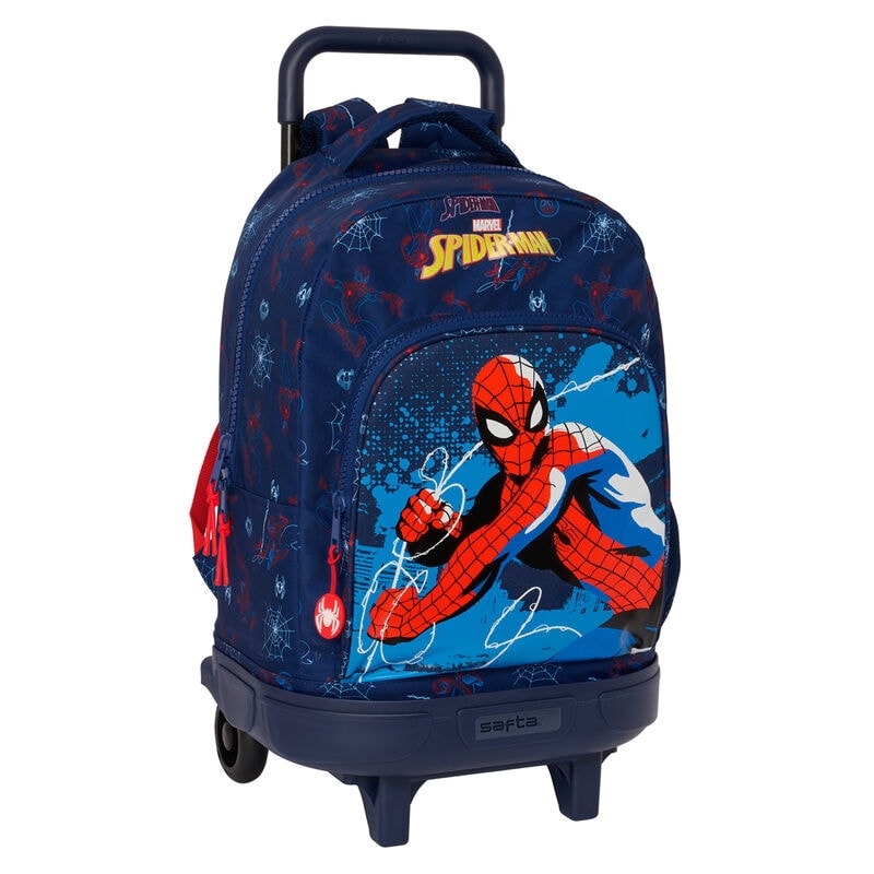 Backpack Spiderman Neon W/Removable Trolley Large