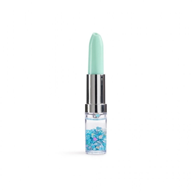 Pen Ballpoint Mr Lipstick Back 2 Fun Glitter Mint 11903