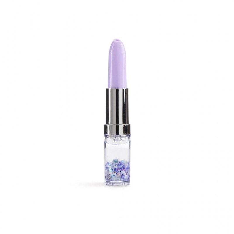 Pen Ballpoint Mr Lipstick Back 2 Fun Glitter Lavender 11905