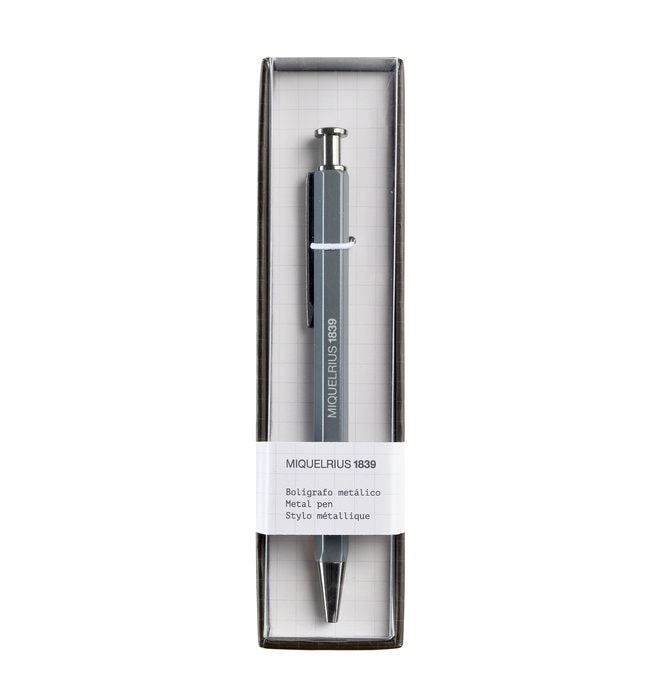 Pen Ballpoint Mr Back 2 Basics Retractable Grey 11910