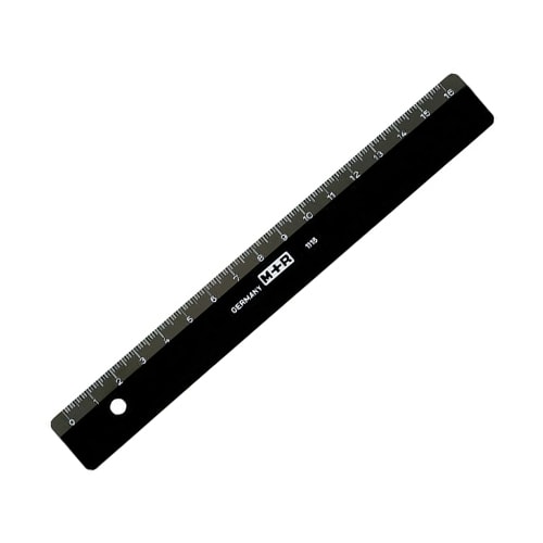 Ruler M+R Plastic 16Cm Black 1116 0080