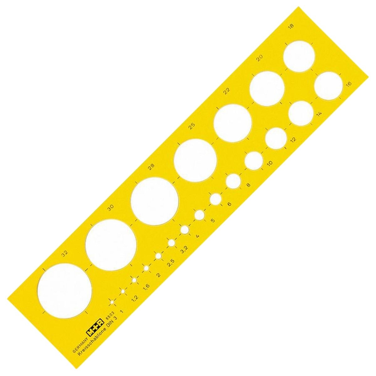 Ruler Template M+R Circle 248X60X1.5Mm 8503 0670