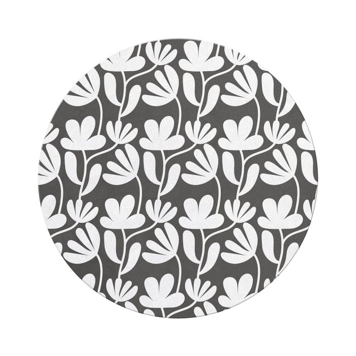 Mouse Pad Mr Rounded White Flowers 13307