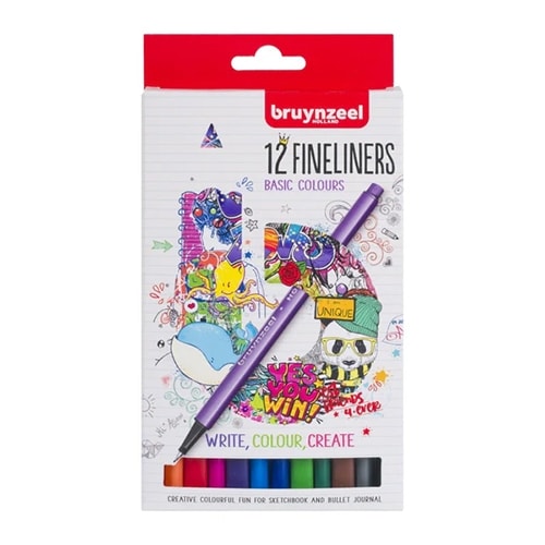 Fineliner Bruynzeel set | 12 colours