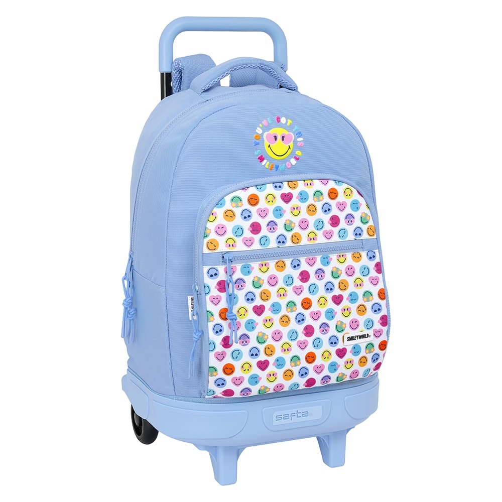 Backpack Smiley Joyful W/Removable Trolley Large 3 Comp. 612