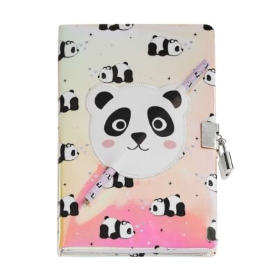Notebook Mr Back 2 Fun Holographic Panda W/Lock