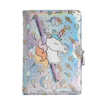 Notebook Mr Back 2 Fun Holographic Unicorn W/Lock