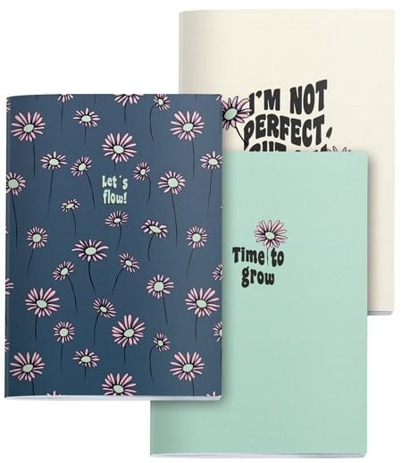 Notebook Mr Daisies A5 Dotted 3/Pack Stitched