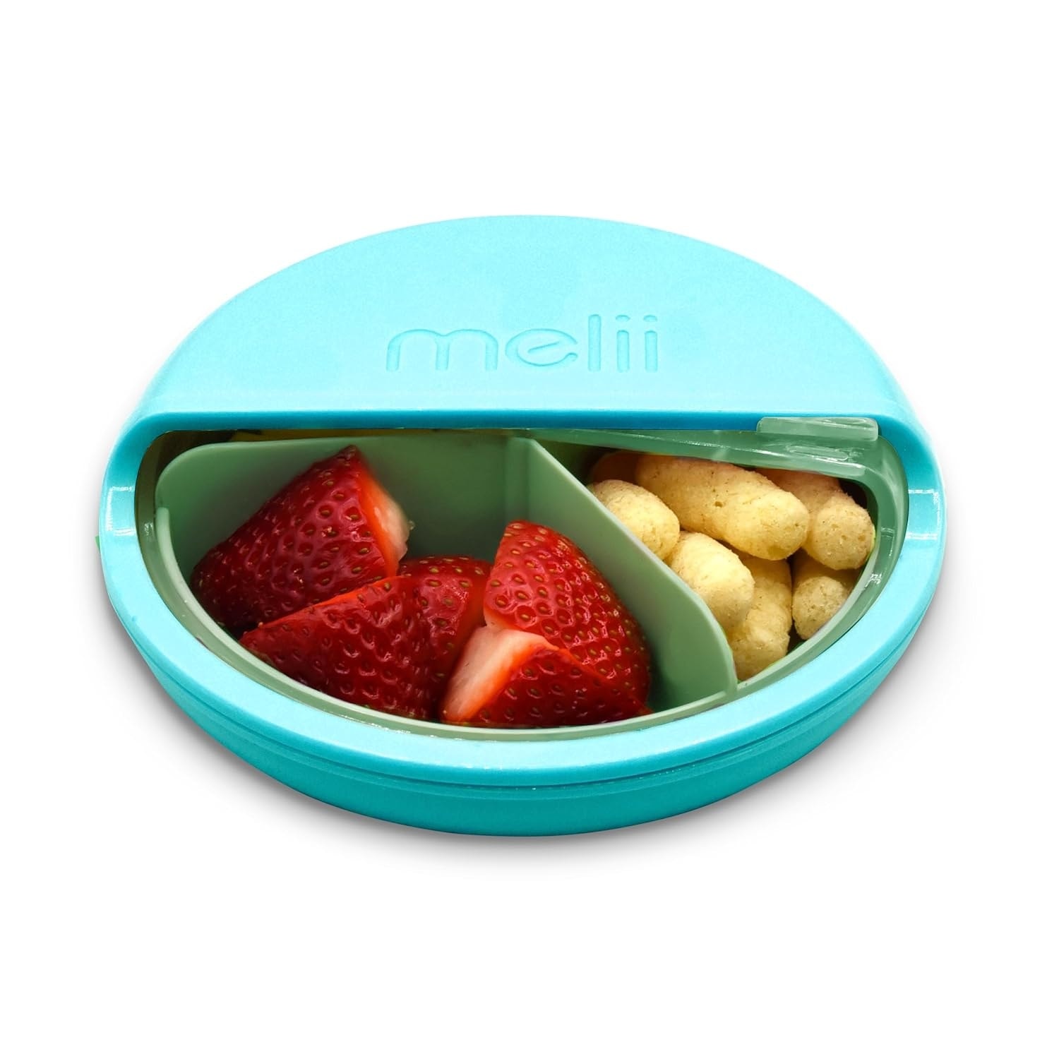 Melii Spin Snack Container BLUE/MINT