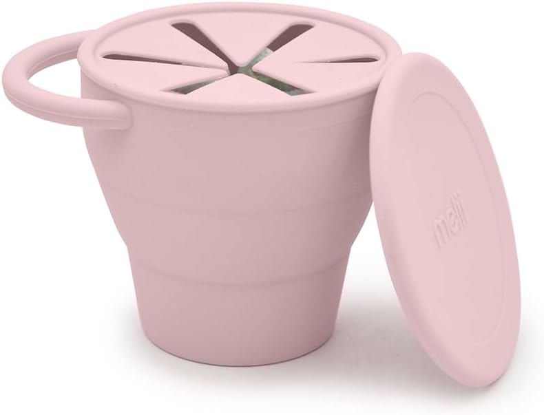 Melii 100% Silicone Collapsible Snack Container PINK