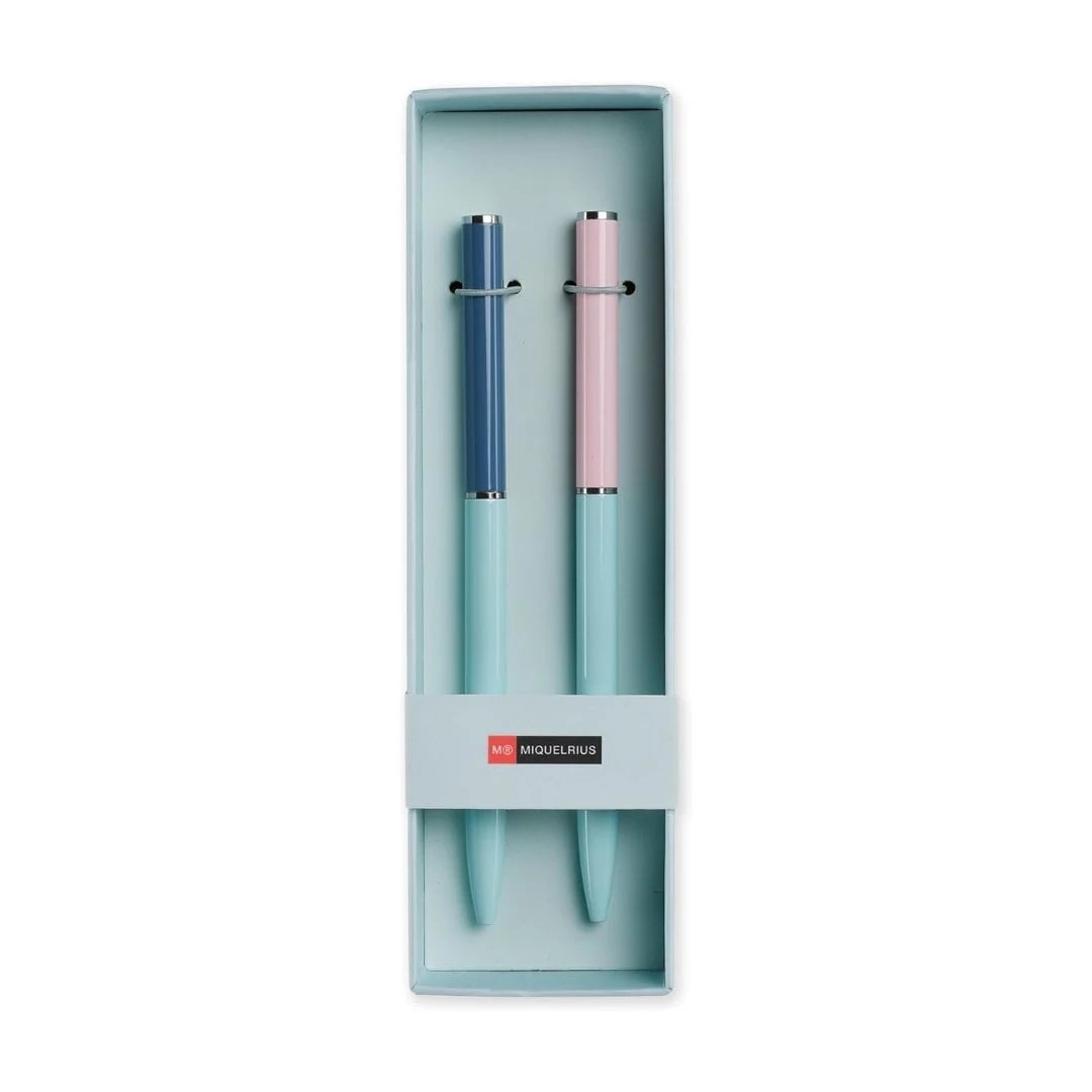 Pen Ballpoint Mr Thin Pink &  Blue