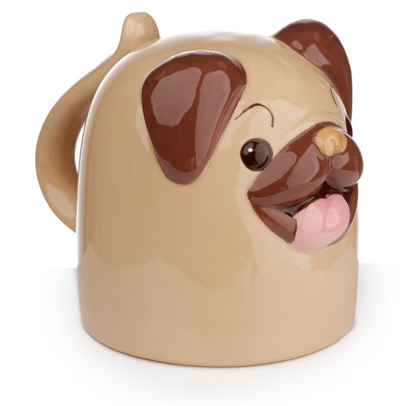 Mug Mopps Pug Upside Down Ceramic Umug12