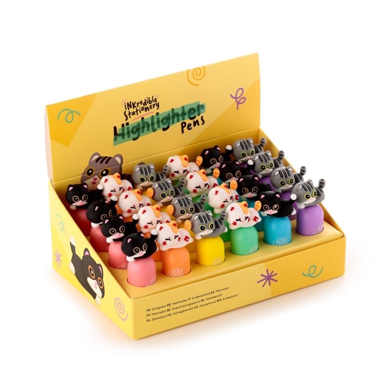 Highlighter Cute Cat With Topper Sta381