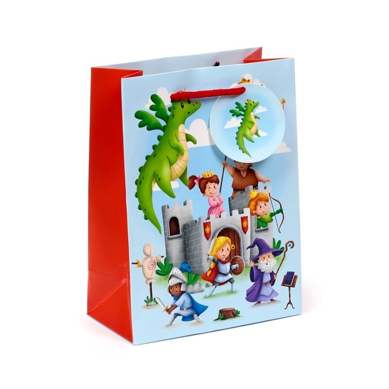 Gift Bag Medium Knights And Dragons Gbag121B