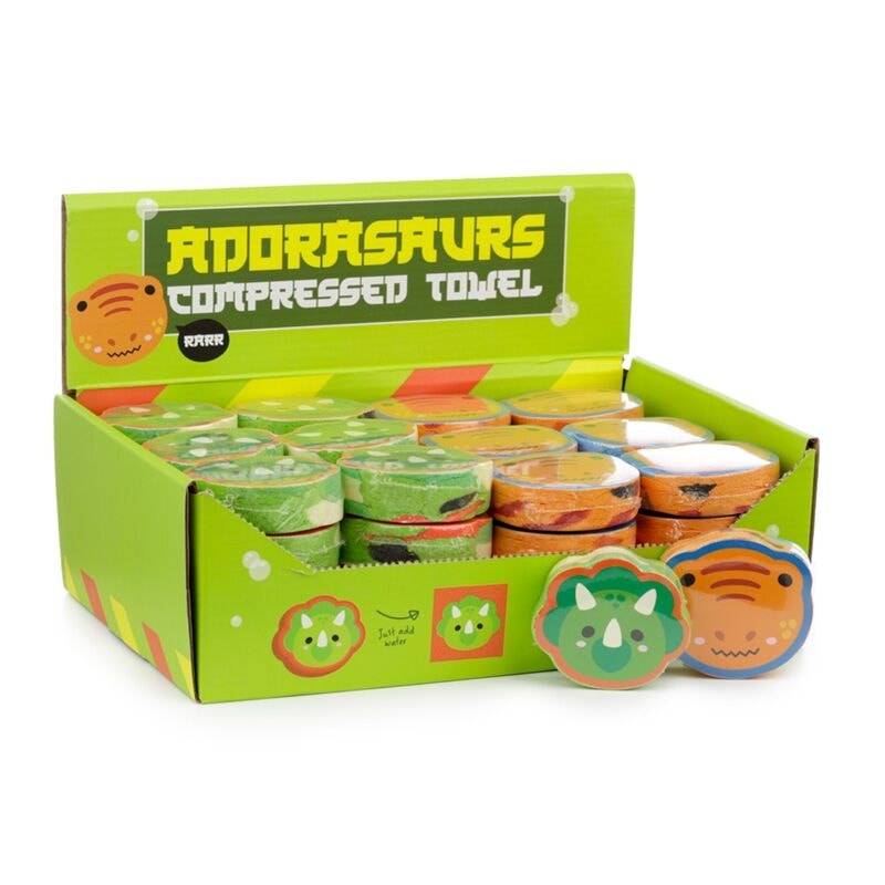Towel Compressed Adoramals Cutiesaurs Dinosaur Ct06