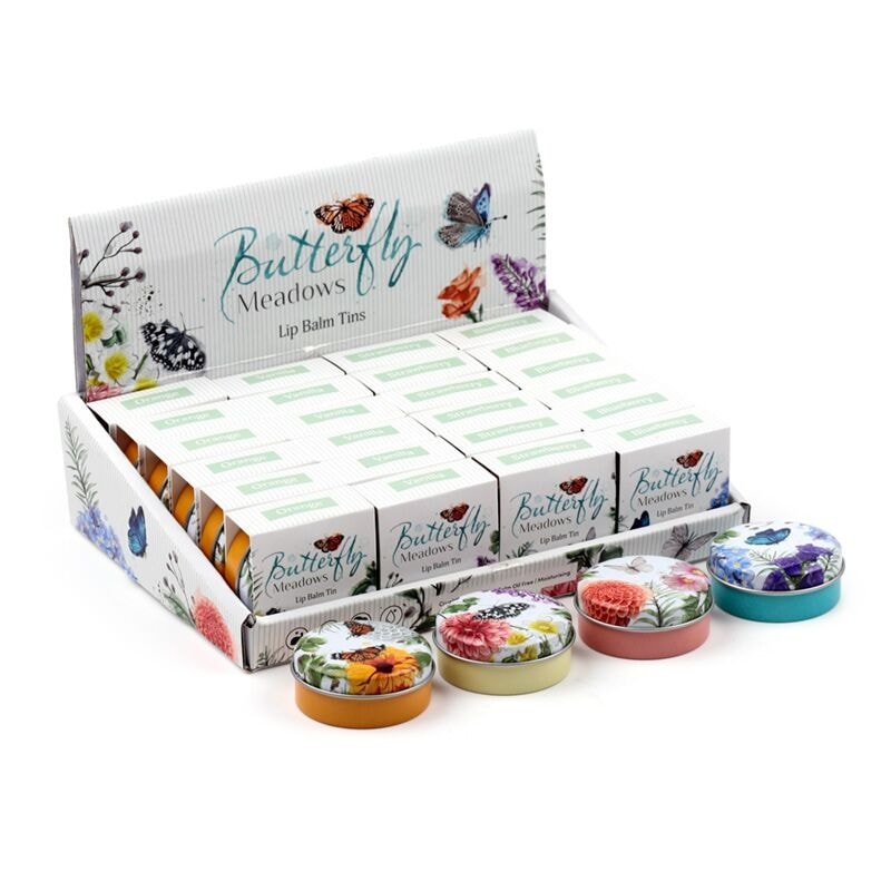 Lip Balm Butterfly Meadows Tin Box Lip154