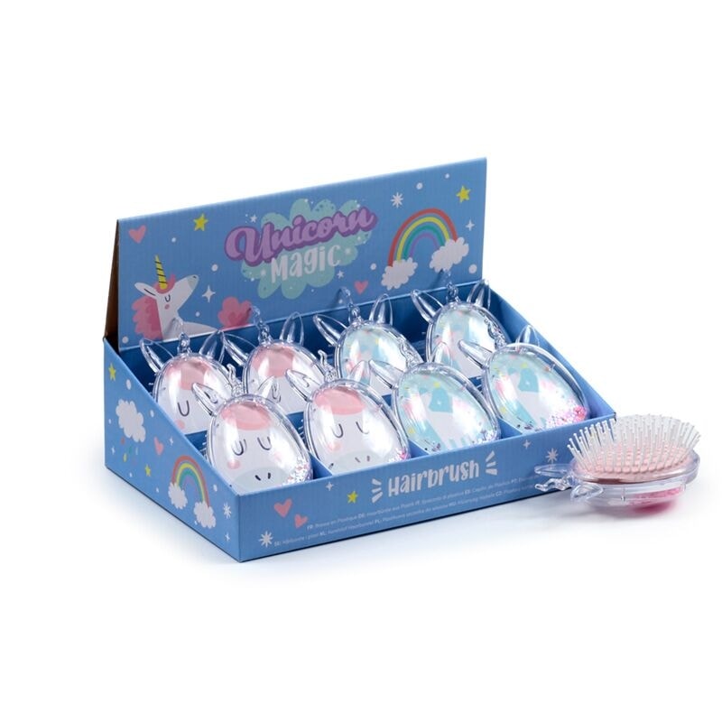 Hair Brush Unicorn Magic Shaped Glitter Bru33