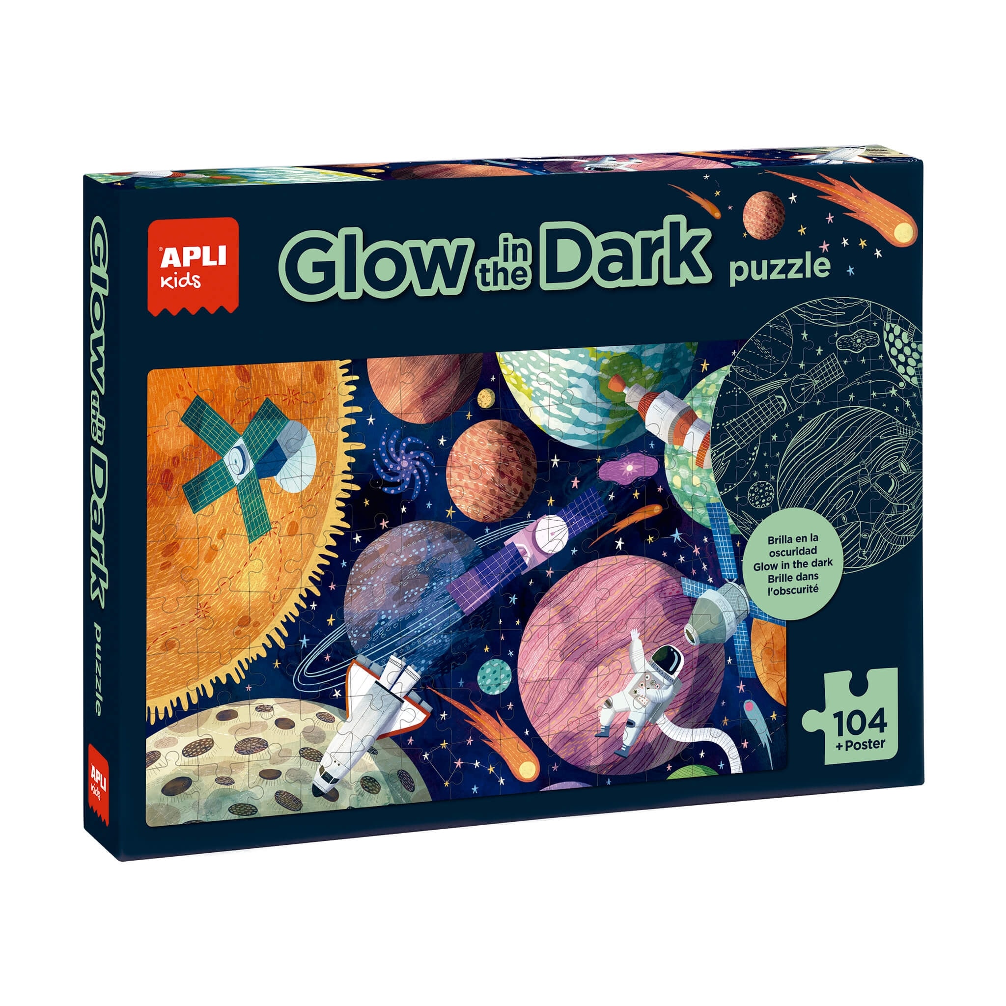 Solar System Puzzle Glow In The Dark - Apli