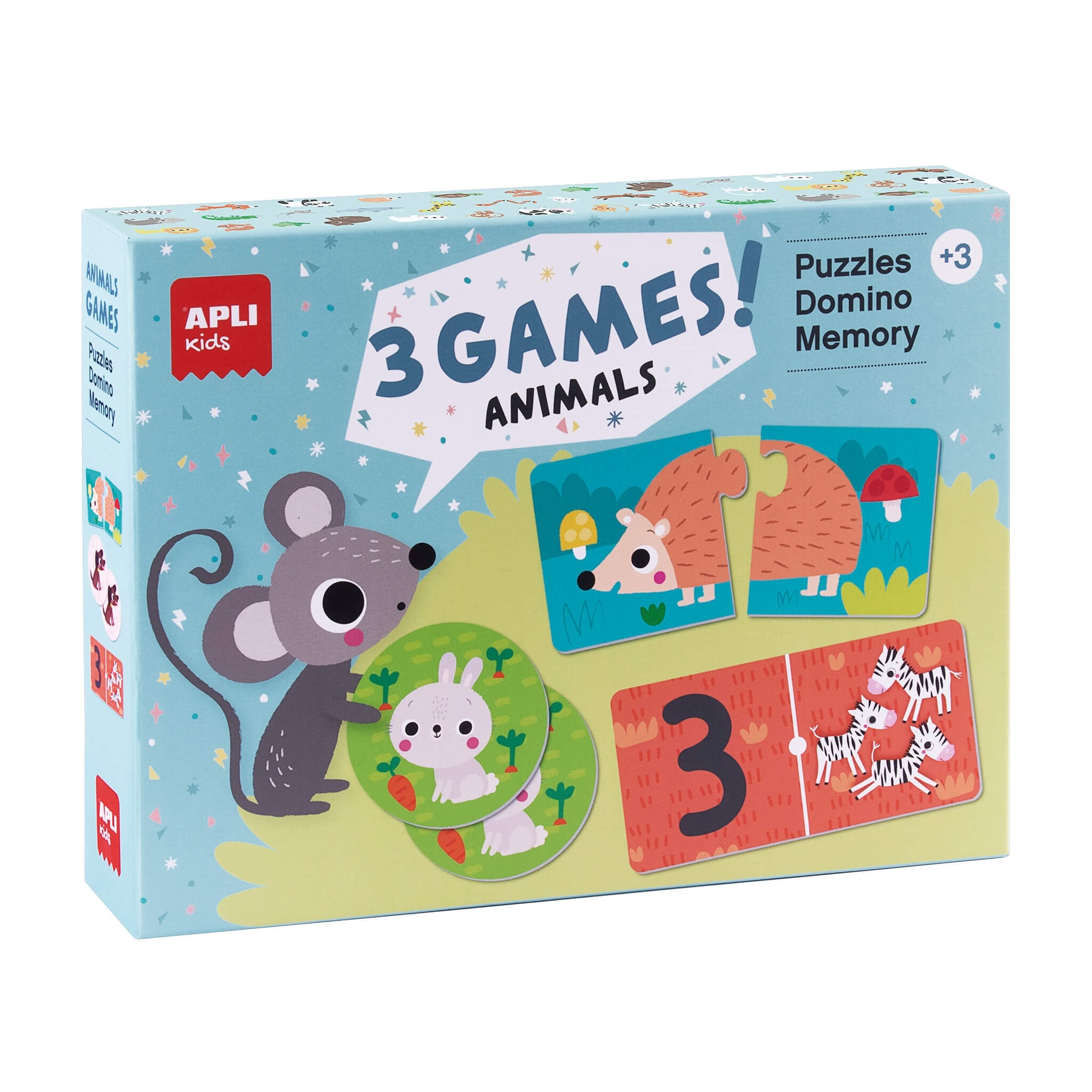 Animals  Puzzle 3 In 1 Games - Apli