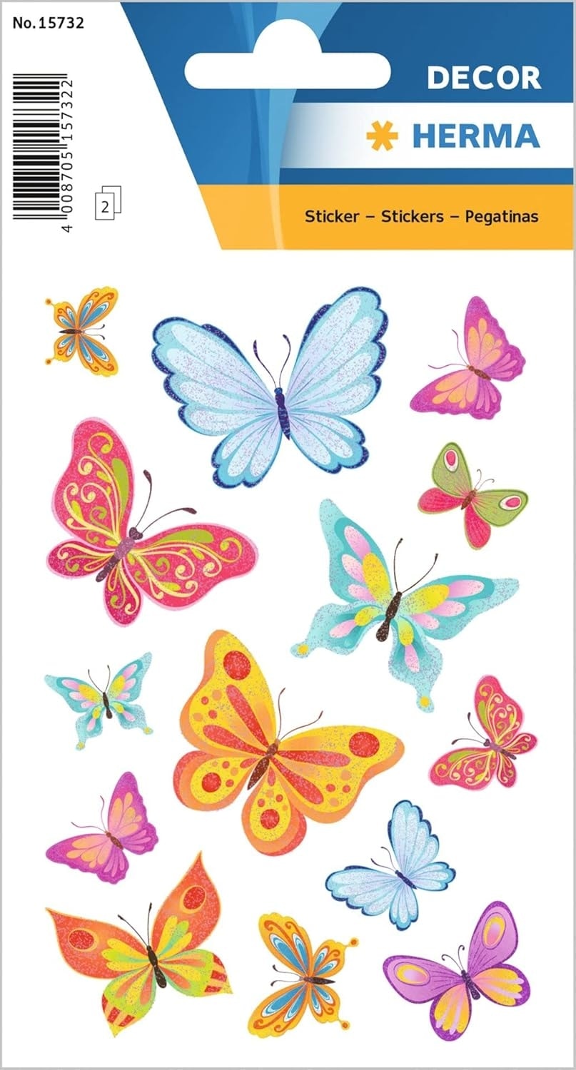 Butterfly Time Glittery - Sticker Herma