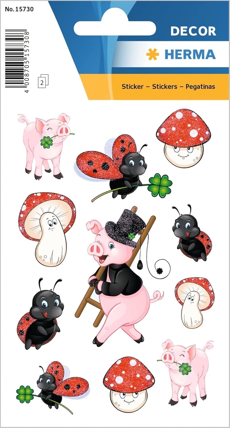 Happy Brighter Glittery - Sticker Herma