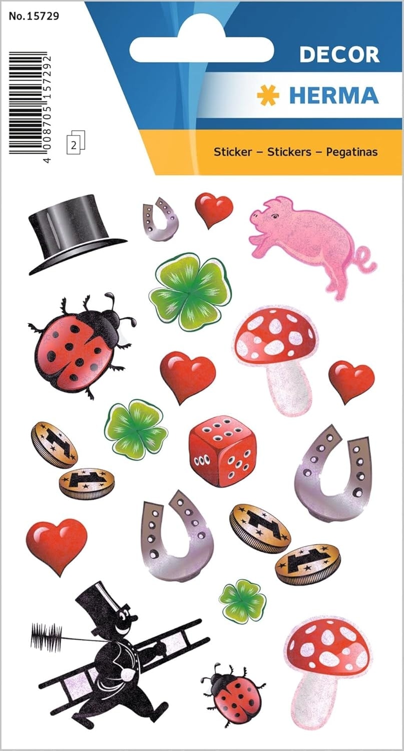 Happy Symbols Glittery - Sticker Herma