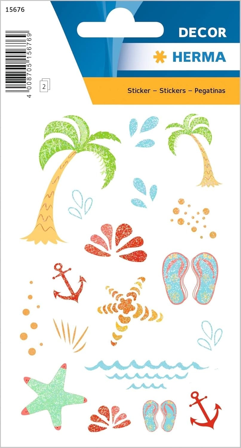 On The Beach Glittery - Sticker Herma
