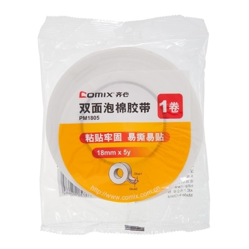 Tape Double Sided Comix 18Mmx4.5M Foam Pm1805