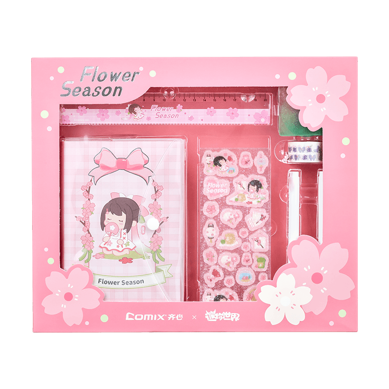 Notebook Set Comix Flower Season Pink Mwt0008