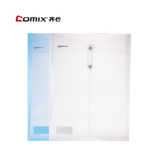 File Envelope Comix Pp A4 Vertical W/String Transparent F118