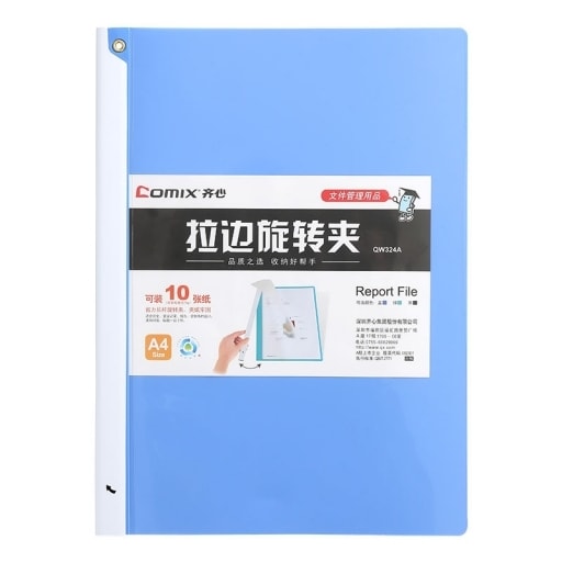 Clip File Comix Pp A4 Clamp File Long Clip Blue Qw324A