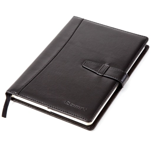 Notebook Comix 173X247Mm Ruled 114Sh Pu Black C5807