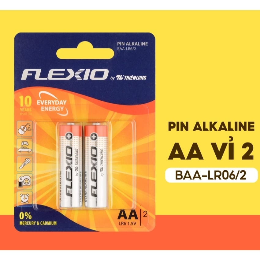 Battery Flexoffice Aa Alkaline 2/Pack Baa-Lr6/2