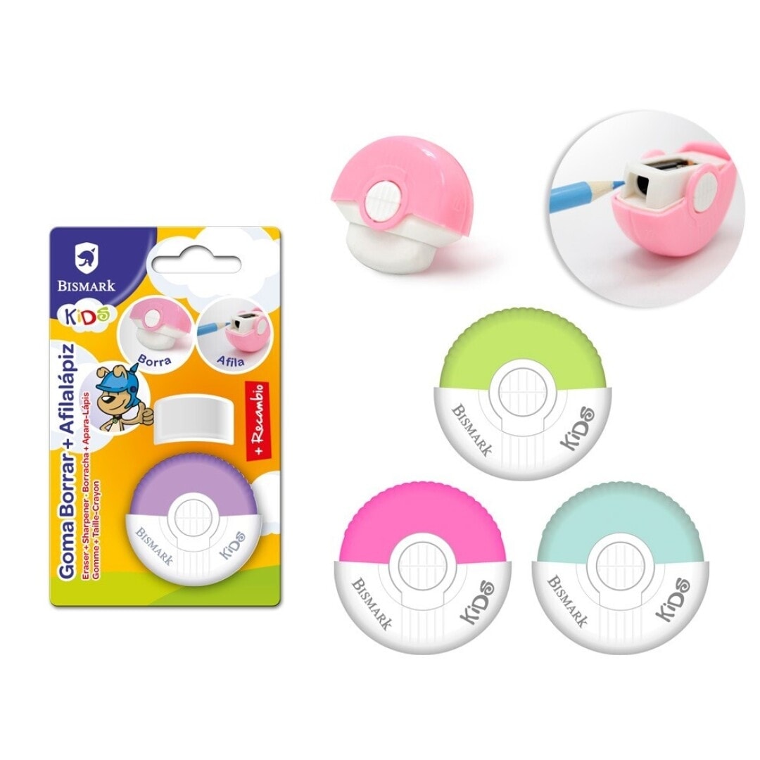 Sharpener And Eraser Bismark Wheel Shape W/Refill 329984