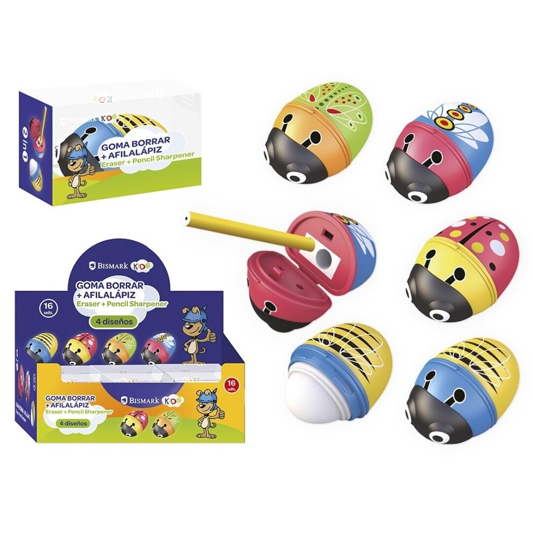 Sharpener And Eraser Bismark Double Lady Bug 333436
