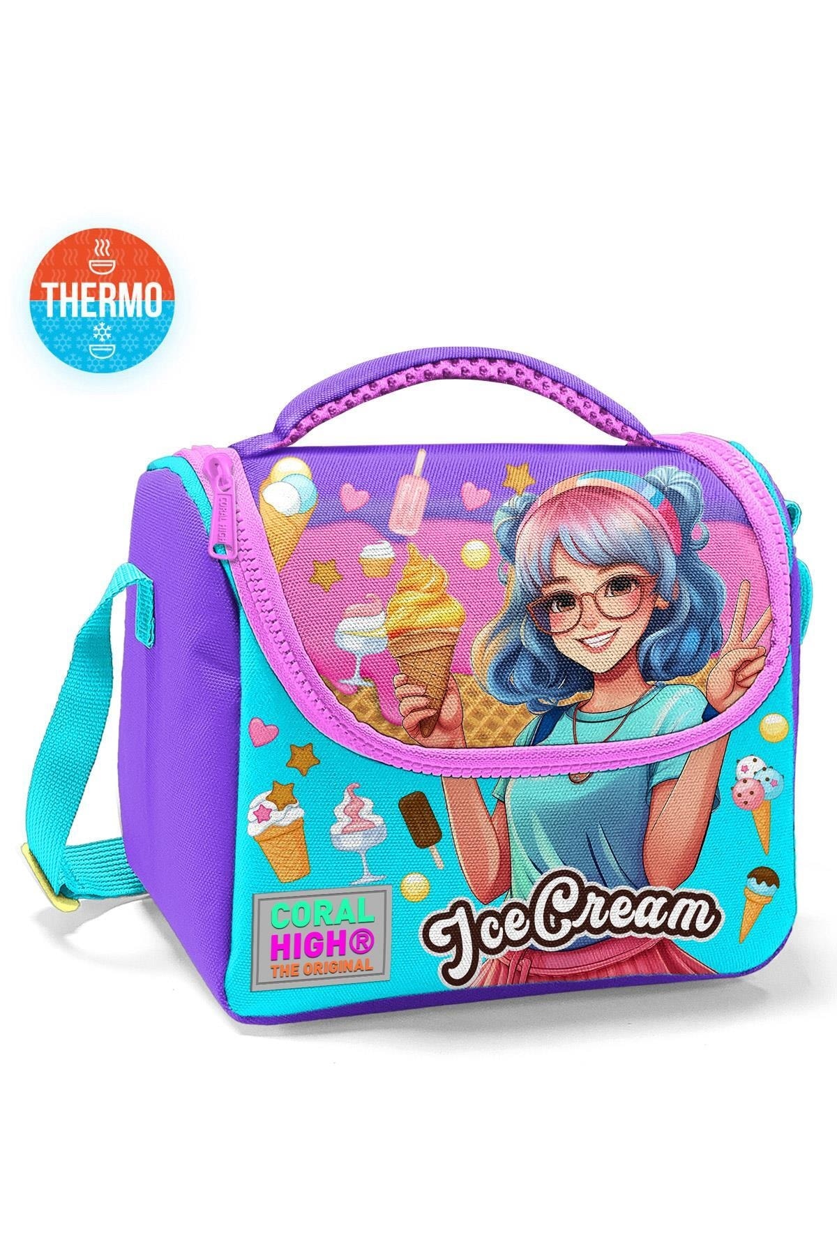 Lunch Bag Coral High Kids Ice Cream Girl Thermo 11789
