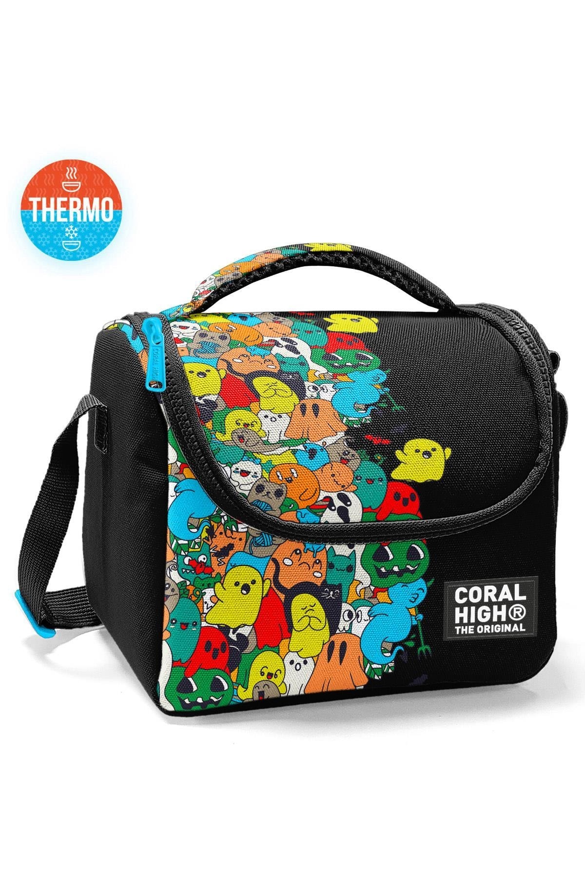 Lunch Bag Coral High Kids Monsters Thermo Black 11790