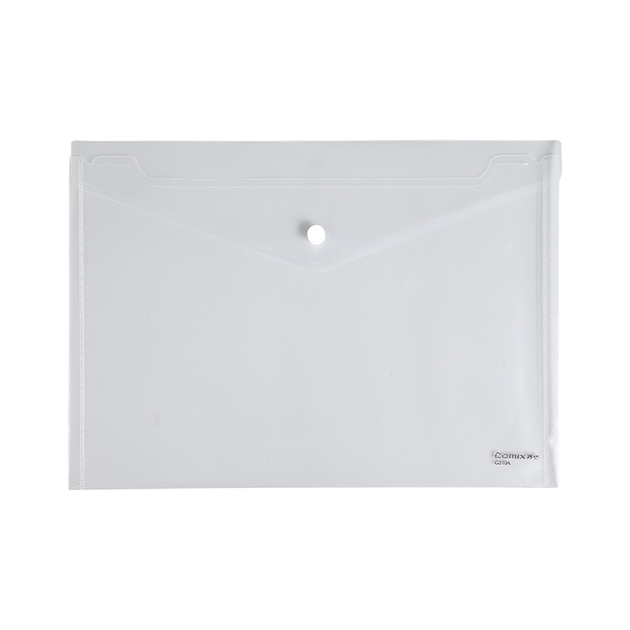 File Envelope Comix Pp A4 W/Bottom Clear C310