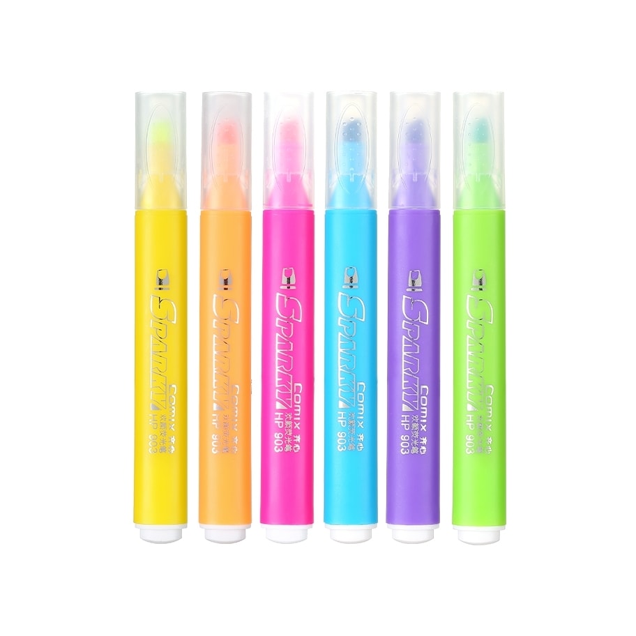 Highlighter Comix 6/Pack Triangle Jumbo Assorted K9036